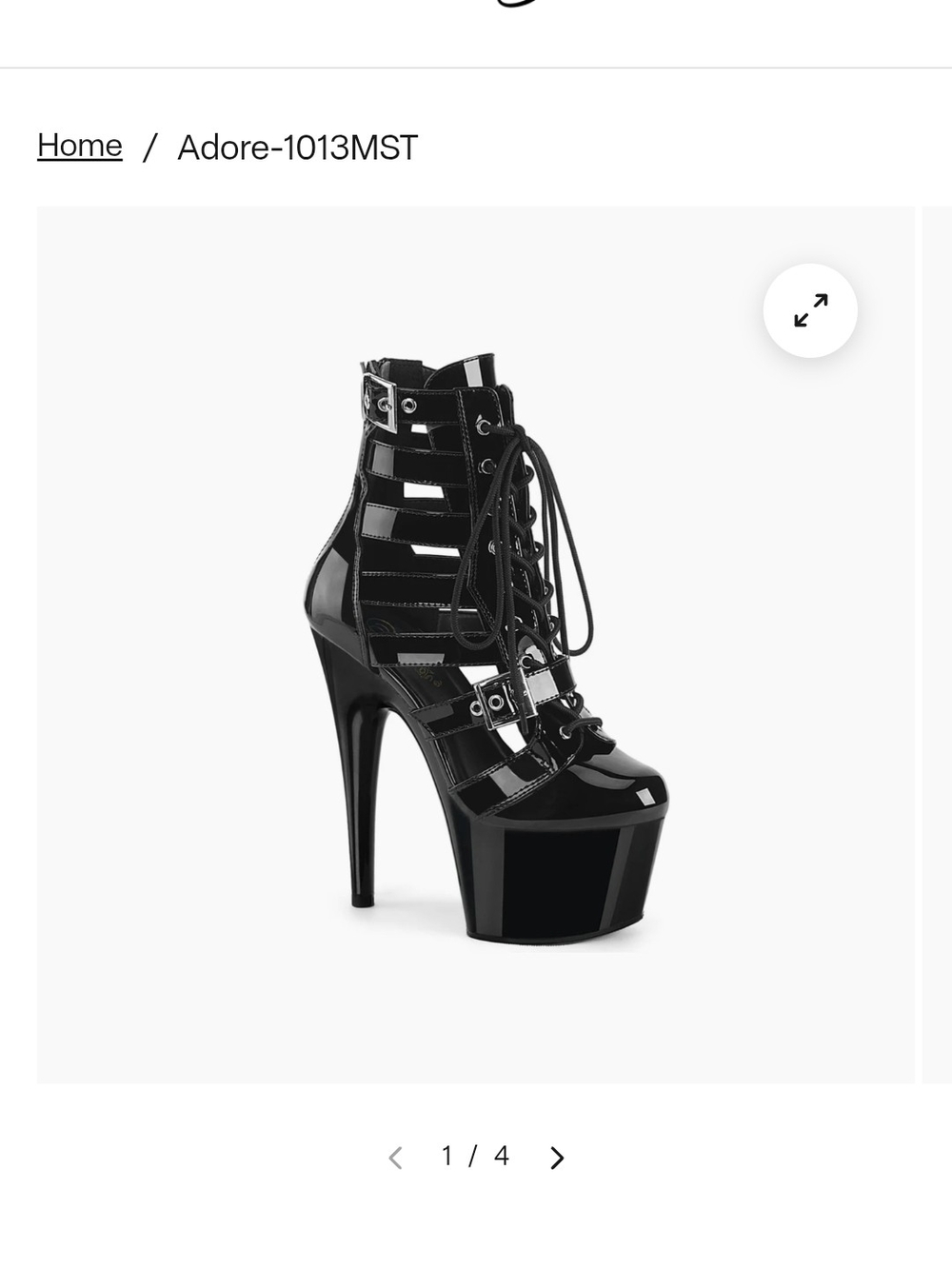 Adore Patent Black Lace-Up Platform Heel